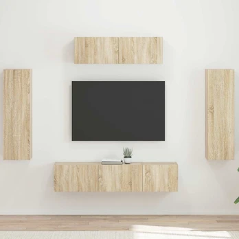 Televizoriaus spintelė 5 pcs Sonoma ąžuolas