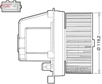 Vidaus pūtiklis DENSO DEA33003 kaina
