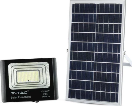 V-tac 35W LED prožektorius su saulės baterija. 4000K (dienos šviesa), juodas,