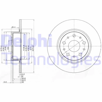 Stabdžių diskas DELPHI BG3076