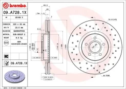 Stabdžių diskas BREMBO 09.A728.1X kaina