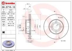 Stabdžių diskas BREMBO 09.5710.10 kaina