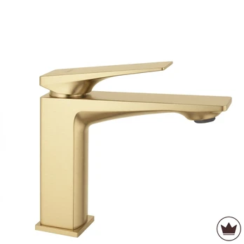 Praustuvo maišytuvas PREMIUM REA Prime Low, Brushed Gold