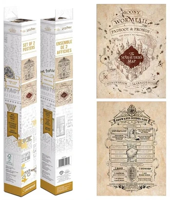 Pyramid Harry Potter (Map And School List) Boxed Posters (52x38cm)