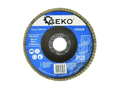 Žiedlapinis šlifavimo diskas Geko G00308, 125 mm x 22.23 mm