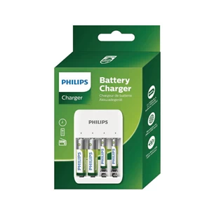 Įkroviklis Philips + 2x700mAh AAA + 2x1300mAh AA