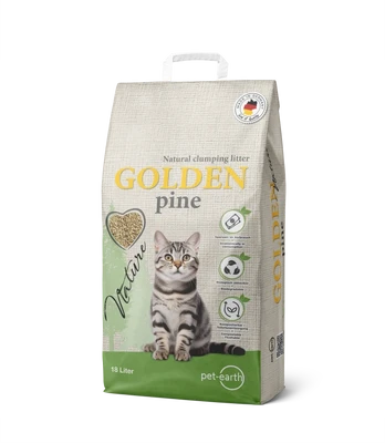 Pet Earth - GOLDEN pine 18L - catlitter