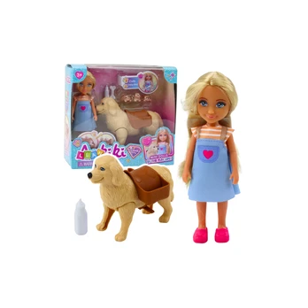 Lean Toys Ankiki Mini Doll With Set with Bag Puppies Bone