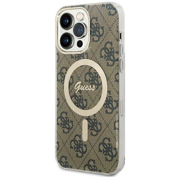Guess IML 4G MagSafe dėklas, skirtas iPhone 15 Pro Max Brown