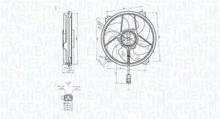 Ventiliatorius, radiatoriaus MAGNETI MARELLI 069422839010