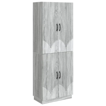 Spintelė 2 pcs Pilka Sonoma Apdirbta mediena
