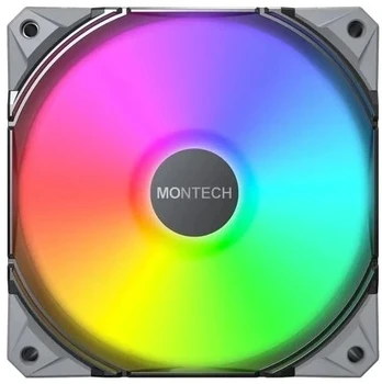 Ventiliatorius Montech E28 ARGB PWM juodas 120 mm ventiliatorių rinkinys (3 vnt.)