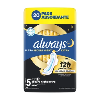 Always Ultra Secure Night Extra 20vnt Moterims Vložka