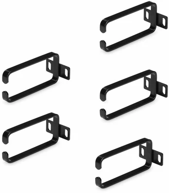 StarTech 5-Pack 1U Vertical Cable Management D-Ring Hooks,