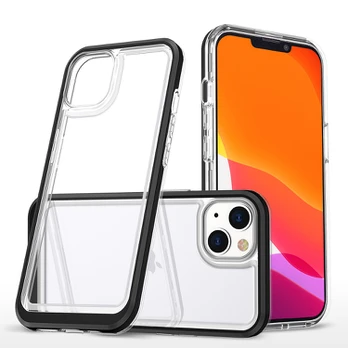 Dėklas Clear 3in1 iPhone 14 Juodais kraštais