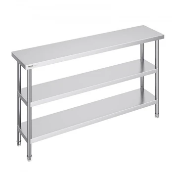Virtuvės stalas Vevor SCGZT1520*355T, sidabrinis