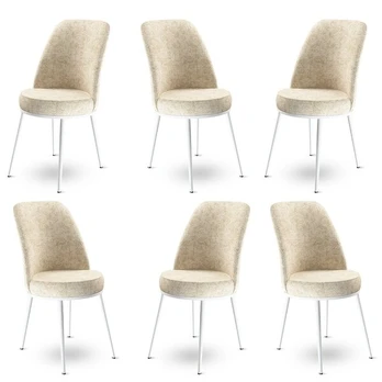 Kėdės rinkinys (6 vienetai) Dexa - Cream, White