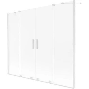 Vonios sienelė Mexen Velar Duo, 180 cm x 150 cm, white sp.