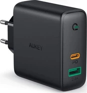 Adapteris Aukey PA-D3, USB Type C/USB Type A, juoda, 60 W