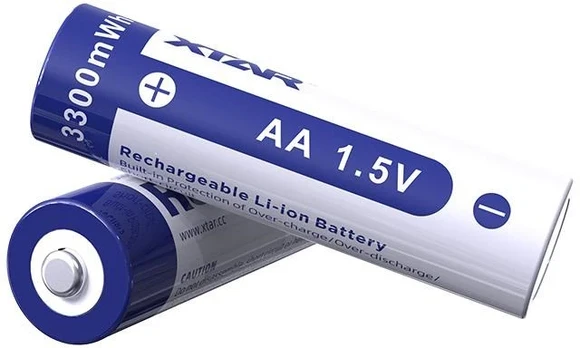 Xtar 1,5V 2200mAh AA įkraunamas elementas, 4 vnt. + dėklas