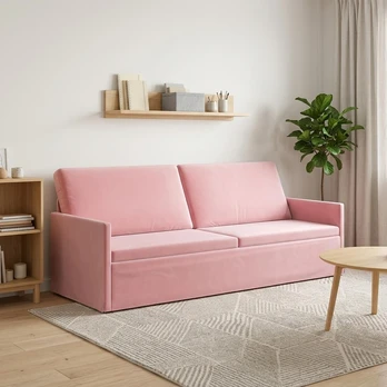 3 vietų sofa Rožinė 220 x 81 x 82 cm Aksomas