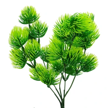 Dirbtinė pušies šakelė, 32 cm : Spalva - Balta