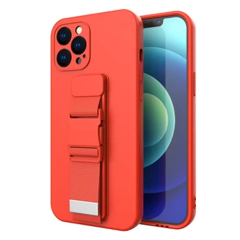 Dėklas su dirželiu Rope case gel TPU iPhone 11 Pro Raudonas