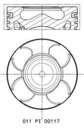 MAHLE 011 PI 00117 002 Stūmoklis