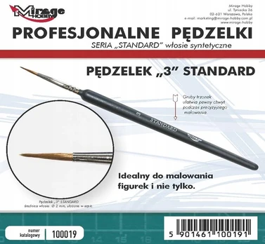 Mirage Hobby 100019 teptukas, dydis 3, sintetiniai šeriai