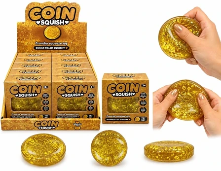 Coin squish antistresinis žaislas slow rising Moneta 8 cm