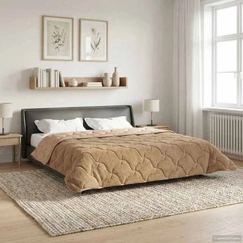 Vasaros antklodė Tikštas Taupe 200 x 240 cm