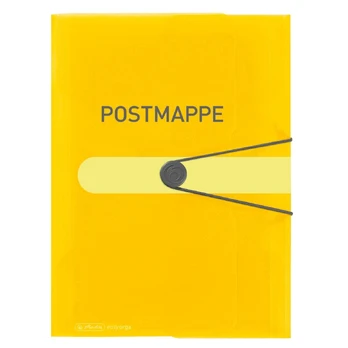 Herlitz Herlitz Gummizugmappe A4 PP Postmappe transparent gelb