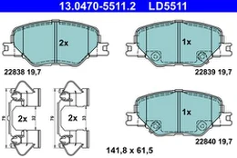 ATE 13.0470-5511.2 Brake pad set