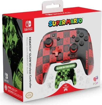 PDP Rematch Glow Wireless Controller -langaton peliohjain, Super Icon, Switch