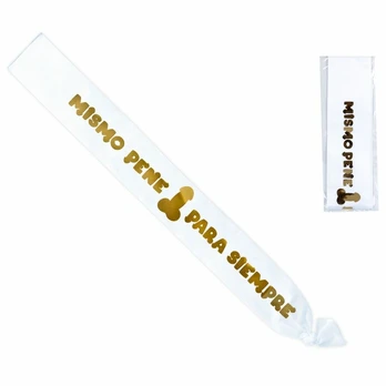 DIABLO PICANTE Metallic Motif White Sash - Universal Party Accessory