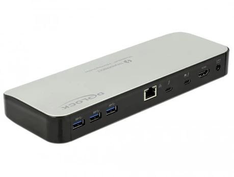 „Delock Thunderbolt 3“ prijungimo stotelė 5K – HDMI / USB 3.0 / USB-C / SD / LAN