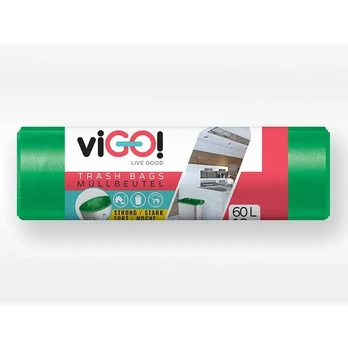 Žali rūšiavimo maišeliai VIGO! 60 L, 10 vnt.