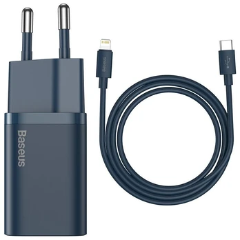 Įkroviklis Baseus Super Si 1C USB Type C 20 W Power Delivery + USB Type C - Lightning, 1m (TZCCSUP-B03)