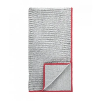 Norwex Textured Kitchen Towel Tekstūrinis rankšluostis virtuvei (Baclock), Grey with Red Trim