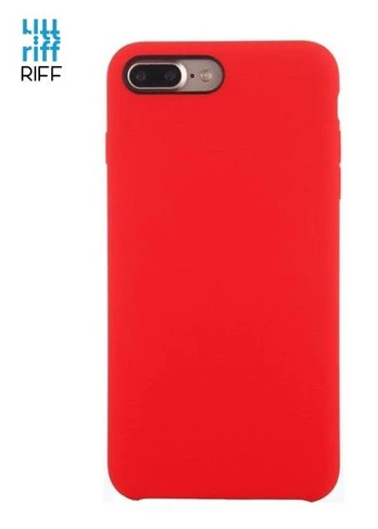 Riff Slim &amp; Soft Silicone Soft Back Cover Case for Apple iPhone 7 Plus / 8 Plus Red