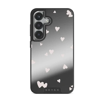 Love Notes - Samsung Galaxy S25 Case, Elite Mirror Dark (Magnetic) / Silver