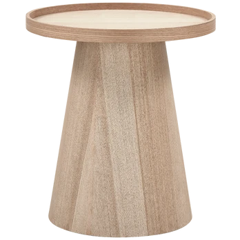 Šoninis staliukas Maud, Ø45 cm, 50 cm, MDF, natūrali