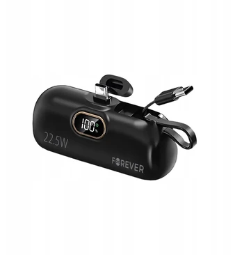 Forever mini power bank Mtb-100 22.5w 5000 Mah Usb C juodas