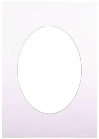 Passepartout 15x21, ultra white oval | 20733