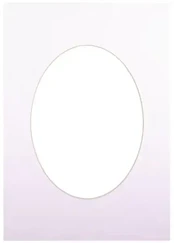 Passepartout 15x21, ultra white oval | 20733 kaina