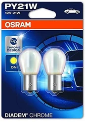 Osram lemputės CHROM,  BAU15s, PY21W, 21W 7507DC-02B