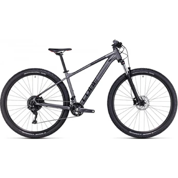 Dviratis kalnų Cube Aim EX, 29 ", 18" (44.45 cm) rėmas, raudonas/pilkas