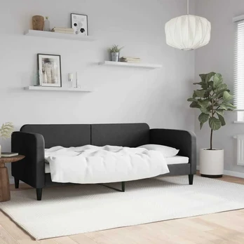 Lova Sofa, juodos spalvos, 90x190cm, audinys