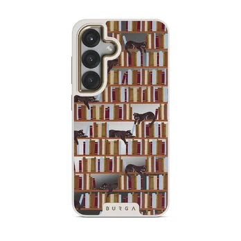 Ex Libris - Samsung Galaxy S25 Case, Elite Mirror Light (Magnetic) / Gold