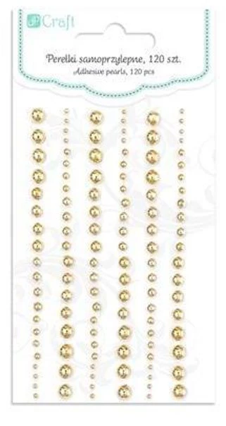 Lipnūs perlai, mix, 120 vnt., gold